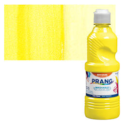 Prang Ready-To-Use Washable Tempera Paint- Yellow, 16 oz bottle and swatch