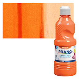 Prang Ready-To-Use Washable Tempera Paint- Orange, 16 oz bottle and swatch