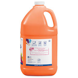 Prang Ready-To-Use Washable Tempera Paint - Orange, Gallon bottle back