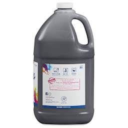 Prang Ready-To-Use Washable Tempera Paint - Black, Gallon back of bottle