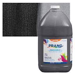 Prang Ready-To-Use Washable Tempera Paint - Black, Gallon and swatch