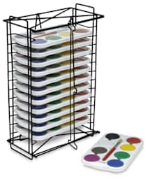 Richeson Tempera Cake set with Rack - with 12, 8-Color Sets