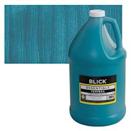 Blick Essentials Tempera - Turquoise, Gallon and swatch