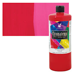 Chroma Chromatemp Artists' Tempera Paint - Red, Quart and swatch