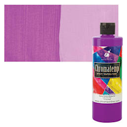 Chroma Chromatemp Artists' Tempera Paint - Fluorescent Violet, Pint and swatch