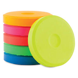 Richeson Tempera Cakes - Set of 6, Fluorescent Colors, Mini