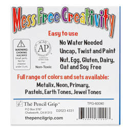Kwik Stix Tempera Paint Sticks - White, Pkg of 12 back of box