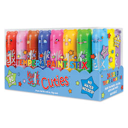 Kwik Stix Tempera Paint Sticks - Set of 24, Cuties, Assorted Colors