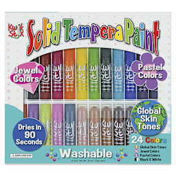 Kwik Stix Tempera Paint - Set of 24, Assorted and Global Skin Tones
