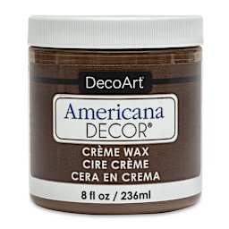 DecoArt Americana Decor Creme Wax - Deep Brown, 8 oz jar