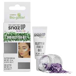 Snazaroo Bio Glitter Kit - Violet (Glitter and Fixer Gel next to kit)