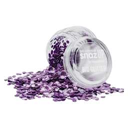 Snazaroo Face & Body Bio Glitter - Violet, Chunky, 3 g (Glitter spilling out of jar)