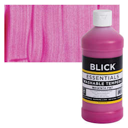 Blick Washable Tempera Paint - Magenta, 16 oz and swatch