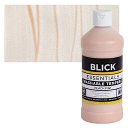 Blick Washable Tempera Paint - Peach, 16 oz and swatch