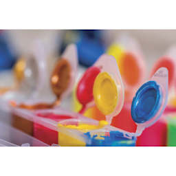 Primo Premium Tempera Paint pots open.