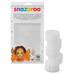 Snazaroo High Density Sponges - Pkg of 10, sponges stacked in front of packaging