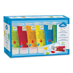 Djeco Finger Paint Tubes - Classic Colors, Set of 6 (In package)