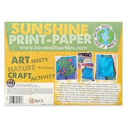 House of Marbles Sunshine Print Paper Kit, back of packaging