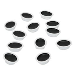 Prang Watercolor Refills - Oval, Pkg of 12 Black, Half Pans