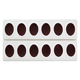 Prang Watercolor Refills arrive in two strips, ready to be separated