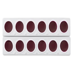 Prang Oval Watercolor Refills arrive packaged in two rows, ready to be separated.