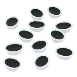Prang Watercolor Refills - Oval, pkg of 12 Green, Half Pans