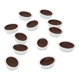 Prang Watercolor Refills - Oval, pkg of 12 Brown, Half Pans