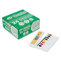 Crayola Educational Watercolor Pans - Classpack of 24, Assorted 8 Color Sets