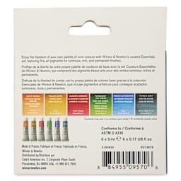 Winsor & Newton Professional Watercolor - Set of 6, Essential Set back of package