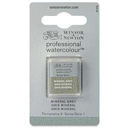 Winsor & Newton Professional Watercolor - Mineral Gray, Half Pan