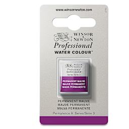 Winsor & Newton Professional Watercolor - Permanent Mauve, Half Pan