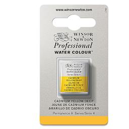 Winsor & Newton Professional Watercolor - Cadmium Yellow Deep, Half Pan