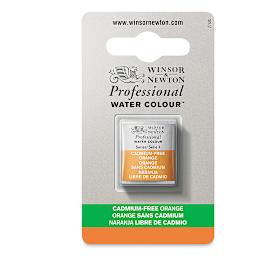 Winsor & Newton Artists' Watercolor - Cadmium-Free Orange, Half-Pan