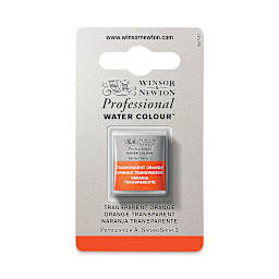 Winsor & Newton Professional Watercolor -Transparent Orange, Half Pan