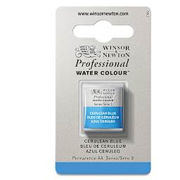 Winsor & Newton Professional Watercolor - Cerulean Blue, Half Pan