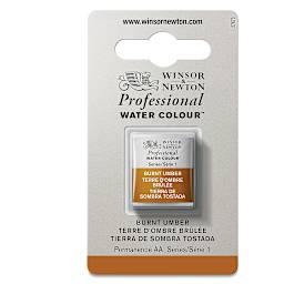 Winsor & Newton Professional Watercolor - Burnt Umber, Half Pan
