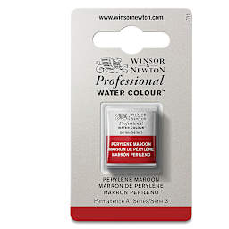 Winsor & Newton Professional Watercolor - Perylene Maroon, Half Pan