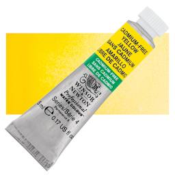 Winsor & Newton Professional Watercolor - Cadmium-Free Yellow, 5 ml Tube and swatch