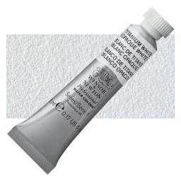 Winsor & Newton Professional Watercolor - Titanium White, 5 ml tube and swatch