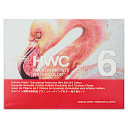 Holbein Artists' Watercolors- Set of 6, Granulating, Birds, 5 ml front of package