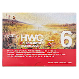 Holbein Artists' Watercolors- Set of 6, Granulating, Landscape, 5 ml front of package