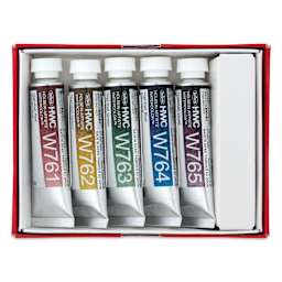 Holbein Artists' Watercolors- Set of 5, Nightfall, 5 ml tube in package