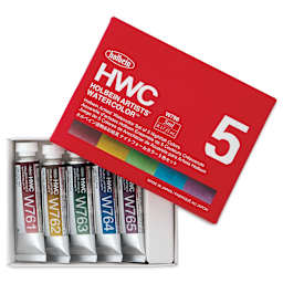 Holbein Artists' Watercolors- Set of 5, Nightfall, 5 ml
