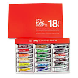 Holbein Artists' Watercolors - Assorted Colors, Set of 18, 15 ml, Tubes