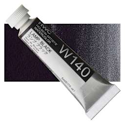 Holbein Artists' Watercolor - Lamp Black, 5 ml tube and swatch