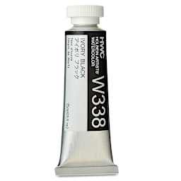 Holbein Artists' Watercolor - Ivory Black, 15 ml tube