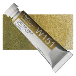 Holbein Artists' Watercolor - Yellow Grey, 5 ml tube and swatch