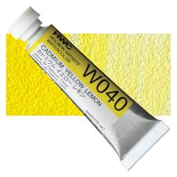 Holbein Artists' Watercolor - Cadmium Yellow Lemon, 5 ml tube and swatch