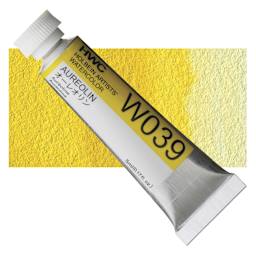 Holbein Artists' Watercolor - Aureolin, 5 ml tube and swatch
