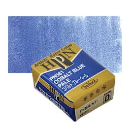 Holbein Artists' Watercolor Half Pan - Cobalt Blue Pale and swatch